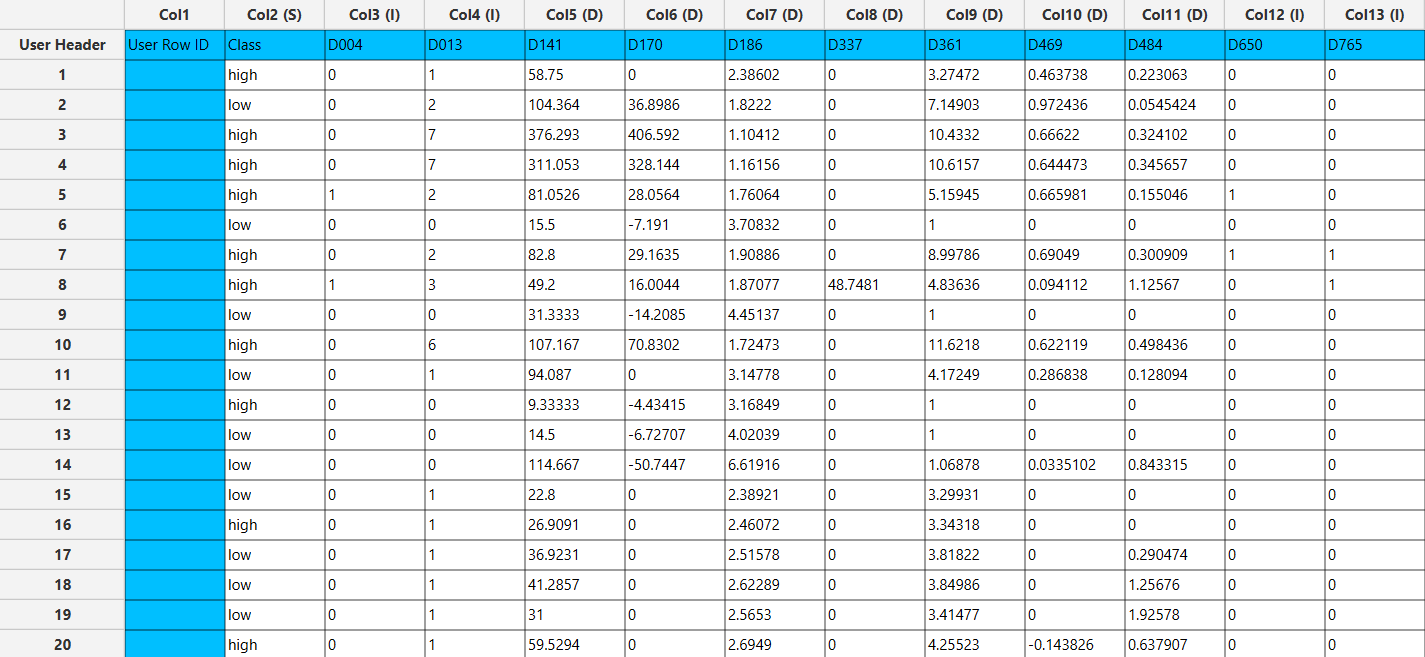 Auto ML classification input